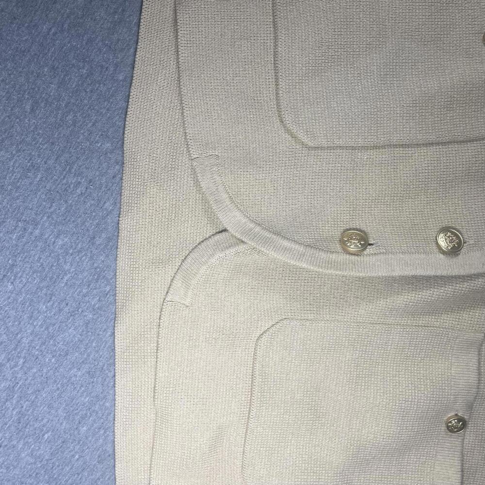 New JCREW Woman’s Size S V-neck Sweater Blazer in Beige BX466 LKH Color - Picture 5 of 8